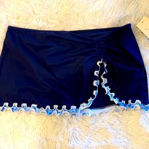 Profile By Gottex Skirted Bikini Bottom Navy Blue